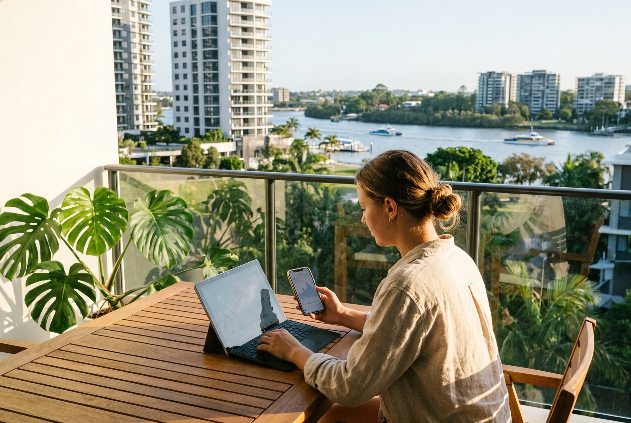 Person working with AI tools at home in Canada